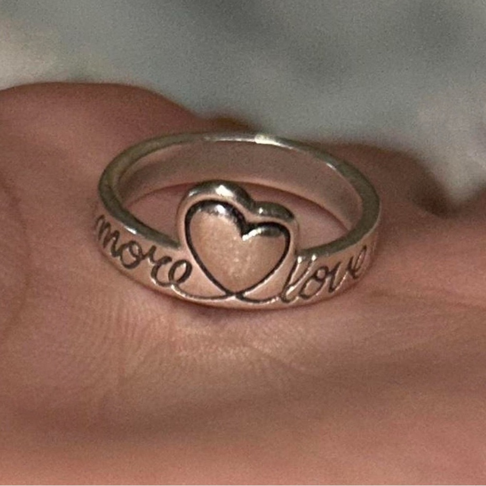 James Avery Silver Heart Ring with Inscription